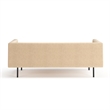 Pemberly Row Velvet Mid-Century Contemporary Velvet Sofa in Sand