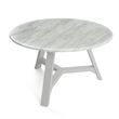 Pemberly Row Contemporary Vinyl Faux Marble Coffee Table in Gray