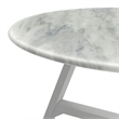 Pemberly Row Contemporary Vinyl Faux Marble Coffee Table in Gray