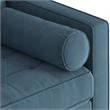 Pemberly Row Modern / Contemporary Performance Velvet Sofa in Ocean