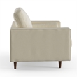 Pemberly Row Contemporary Upholstered Fabric Arm Chair in Beige