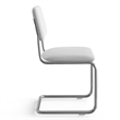 Pemberly Row Contemporary Fabric Side Chair (Set Of 2) in White