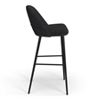 Pemberly Row Contemporary Bar Height Stools (Set of 2) in Black