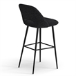 Pemberly Row Contemporary Bar Height Stools (Set of 2) in Black