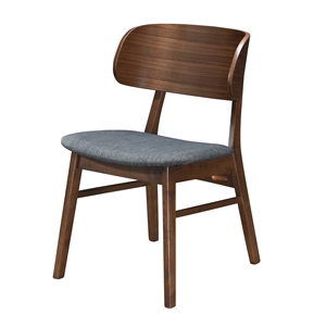 Pemberly Row Modern Solid Wood Side Chairs (Set of 4) in Walnut