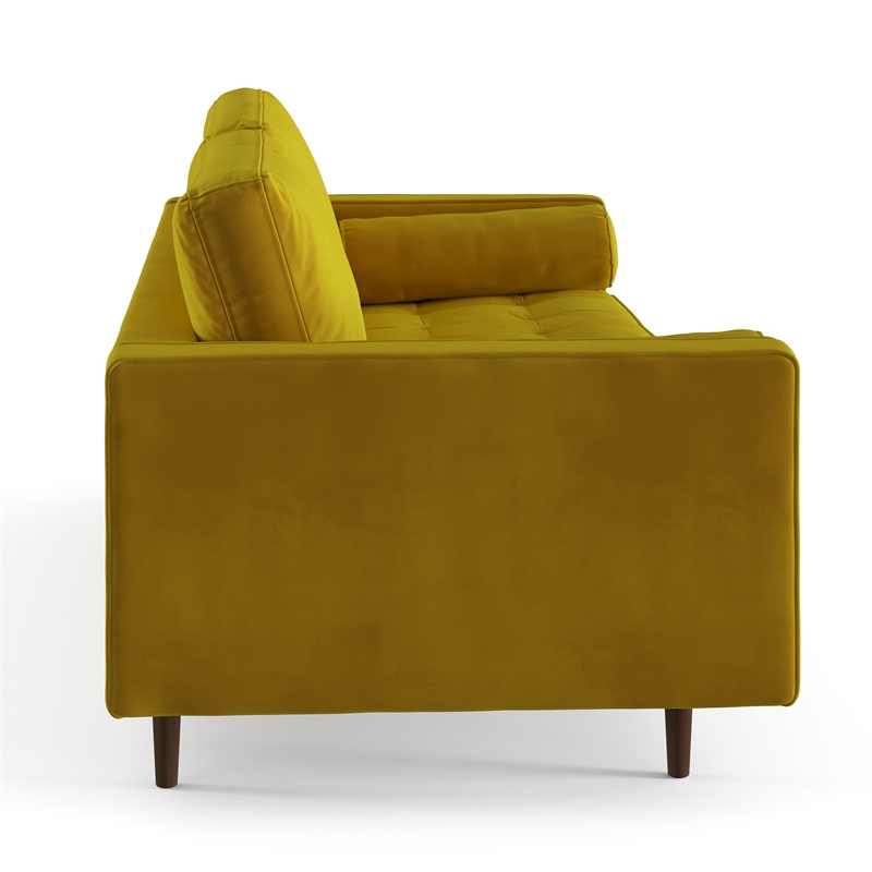 Pemberly Row Modern / Contemporary Performance Velvet Sofa in Bronze