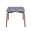 Pemberly Row Mid-Century Contemporary Dining Table in Walnut