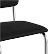 Pemberly Row Modern Fabric Bar Height Stool (Set of 2) in Black