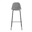 Pemberly Row Modern Boucle Bar Height Stools (Set of 2) in Gray