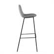 Pemberly Row Modern Boucle Bar Height Stools (Set of 2) in Gray