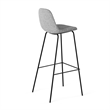 Pemberly Row Modern Boucle Bar Height Stools (Set of 2) in Gray