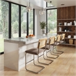 Pemberly Row Modern Counter Height Stools (Set of 2) in Gray