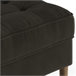 Pemberly Row Performance Velvet Rectangular Ottoman in Smoke