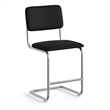 Pemberly Row Fabric Counter Height Stool (Set of 2) in Black