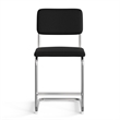 Pemberly Row Fabric Counter Height Stool (Set of 2) in Black