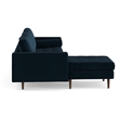 Pemberly Row Performance Velvet Reversible Sectional in Blue