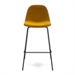 Pemberley Row Velvet Gold Counter Height Stools Rectangular Soft Upholstery 15