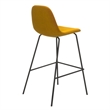 Pemberley Row Velvet Gold Counter Height Stools Rectangular Soft Upholstery 15