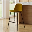 Pemberley Row Velvet Gold Counter Height Stools Rectangular Soft Upholstery 15