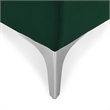 Pemberly Row Contemporary Velvet Reversible Sectional in Emerald