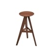 Pemberly Row Contemporary Bar Height Stools (Set of 2) in Walnut