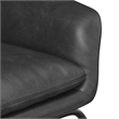 Pemberly Row Vegan Leather Accent Chair - Black Vegan Leather in Black