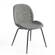 Pemberly Row Fabric Side Chairs with Black Matte Metal Legs (Set of 2)