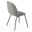 Pemberly Row Fabric Side Chairs with Black Matte Metal Legs (Set of 2)