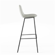 Pemberly Row Performance Velvet Bar Height Stools (Set of 2) in Silver
