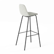 Pemberly Row Performance Velvet Bar Height Stools (Set of 2) in Silver