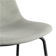 Pemberly Row Performance Velvet Bar Height Stools (Set of 2) in Silver