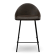 Pemberly Row Vegan Leather Counter Height Stools (Set of 2) in Tobacco