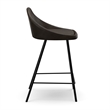 Pemberly Row Vegan Leather Counter Height Stools (Set of 2) in Tobacco