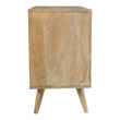 Pemberly Row Two-Door Solid Wood with Natural Cane Sideboard in Natural