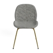 Pemberly Row Fabric Side Chairs with Gold Finished Metal Legs (Set of 2)