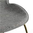 Pemberly Row Fabric Side Chairs with Gold Finished Metal Legs (Set of 2)