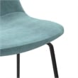 Pemberly Row Velvet Performance Counter Height Stools (Set of 2) in Ocean