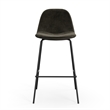 Pemberly Row Velvet Performance Counter Height Stools (Set of 2) in Smoke