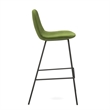 Pemberly Row Velvet Performance Counter Height Stools (Set of 2) in Forest