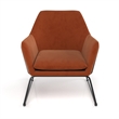 Pemberley Row Velvet Rust Accent Chair Rectangular Foam Padding Minimal Assembly
