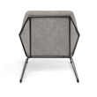 Pemberly Row Fabric Accent Chair with Black Powder Coated Sled Base in Beige