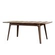 Pemberly Row Extendable Multi-Colored Tonal Striped Dining Table in Multicolor