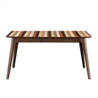 Pemberly Row Extendable Multi-Colored Tonal Striped Dining Table in Multicolor