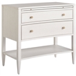 Pemberly Row Transitional Wood 2-Drawers Nightstand in White