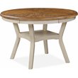 Pemberly Row Solid Wood 5Pc Dining Set in White/Brown Bisque