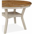 Pemberly Row Solid Wood 5Pc Dining Set in White/Brown Bisque