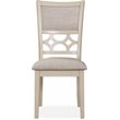 Pemberly Row Solid Wood 5Pc Dining Set in White/Brown Bisque