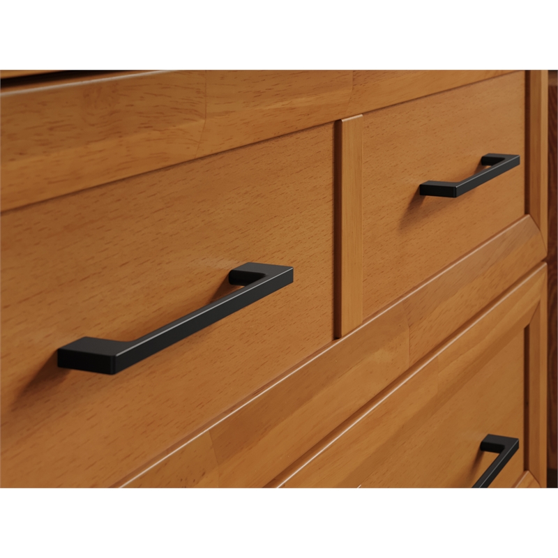 Pemberly Row Twin Murphy Bed Chest w/ Mattress & Built-in Charger - Light Toffee