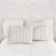 Pemberly Row Modern Cotton Linen Eggshell Beige Standard Sham
