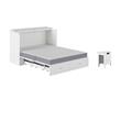 Pemberly Row Set of 2 Queen Murphy Bed Chest & Side Table in White